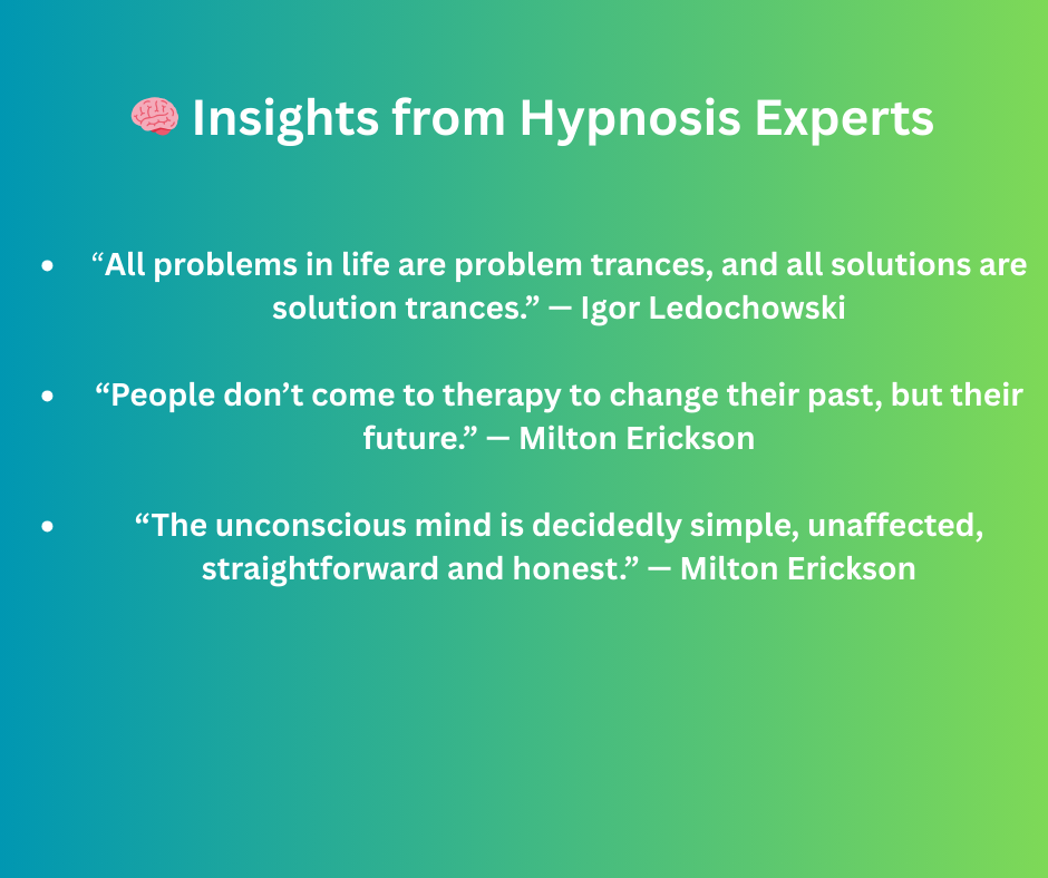 Insights from hypnosis experts